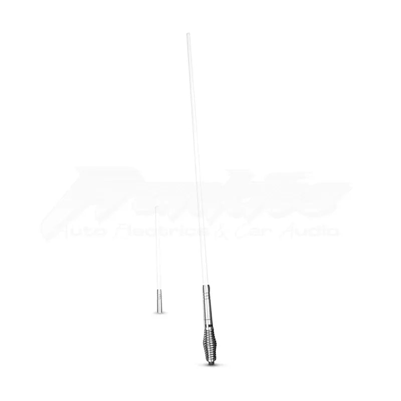 Uniden AT970WHTWIN Elevated Feed & Fibreglass Whip With Black Heat Shrink (6.6/3.0 dBi Gain)
