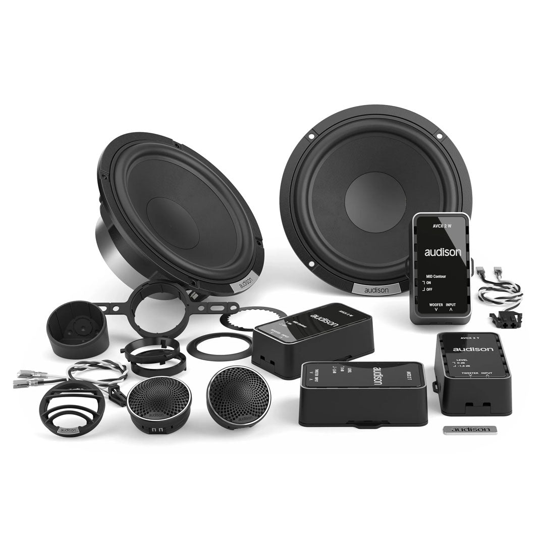 Audison AVK6SII | 6.5" 2-Way 4 OHM Component Speakers | 250W Peak Power VOCE II Pair