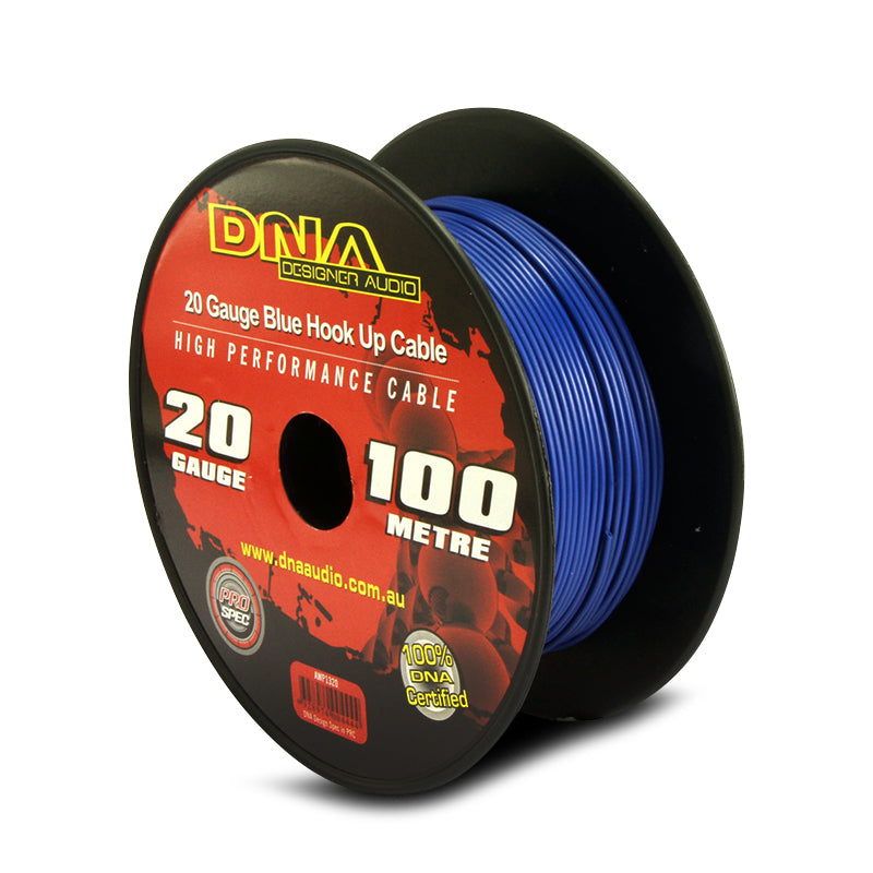 DNA AWP1320 100m of 20 Gauge Hookup Power Cable Blue