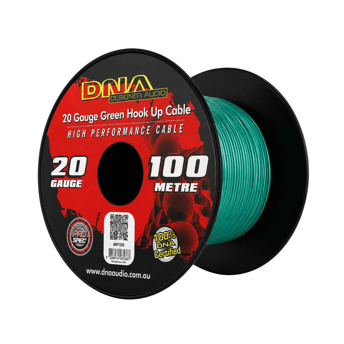 DNA AWP1520 20 Gauge Single Core Cable Green 100 Metres