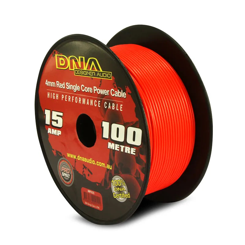 DNA AWP4101 100m of 4mm Single Core Power Cable Red