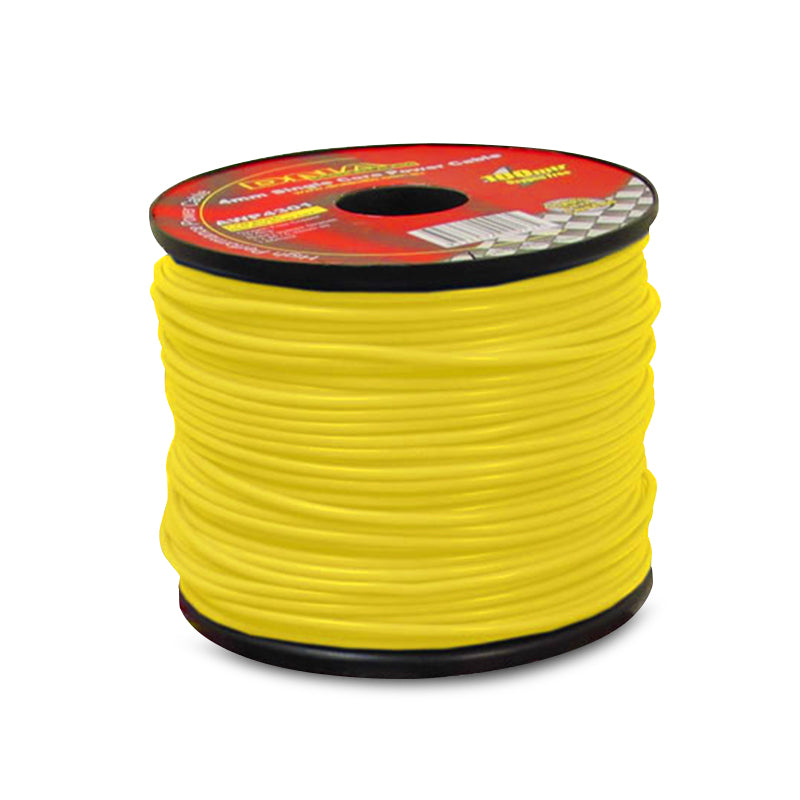 DNA AWP4401 100m of 4mm Single Core Power Cable Yellow