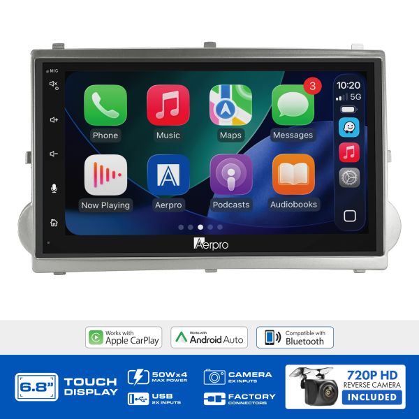 Aerpro AX7320GK 6.8" Head Unit Kit Hyundai iLoad iMax Silver