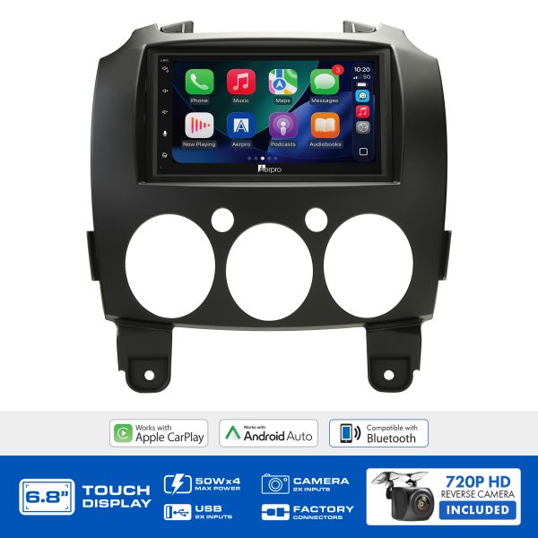 Aerpro AX7510K 6.8" Multimedia Head Unit Upgrade Kit Mazda 2