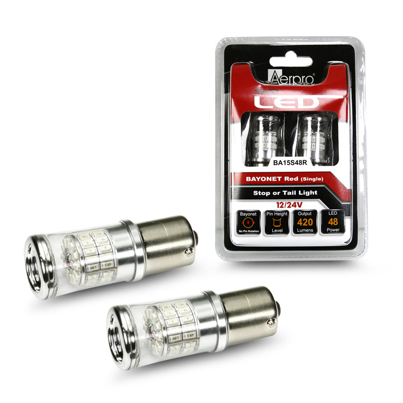 Aerpro BA15S48R 48 X SMD BA15S Bayonet Red Single