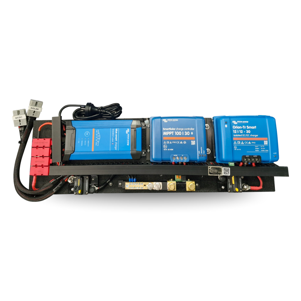 Baintech E2E Power Board - Complete 12V Victron Energy Power Management System with MPPT Solar, DC-DC, AC Charging and Smart Shunt Battery Monitoring