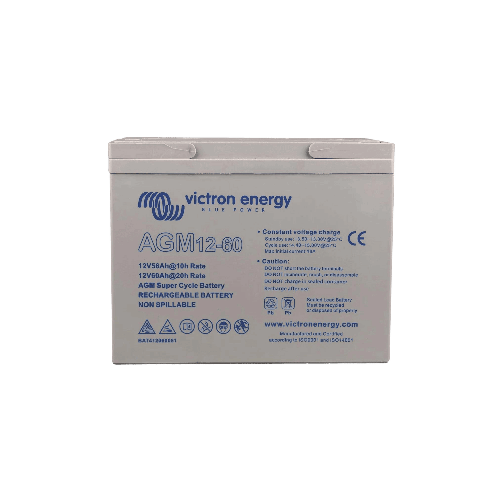 Victron Energy BAT412550084 12V/60Ah AGM Deep Cycle Battery Charger