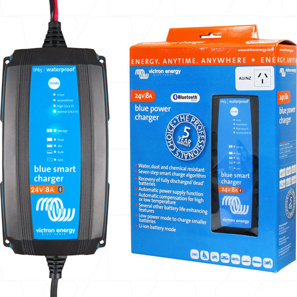 Victron Energy BPC240831014R Blue Smart IP65 Charger 24/8(1) 230v AU/NZ
