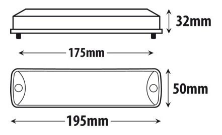 Roadvision BR200LRARW Slim LED Stop Tail Indicator Reverse Twin Pack