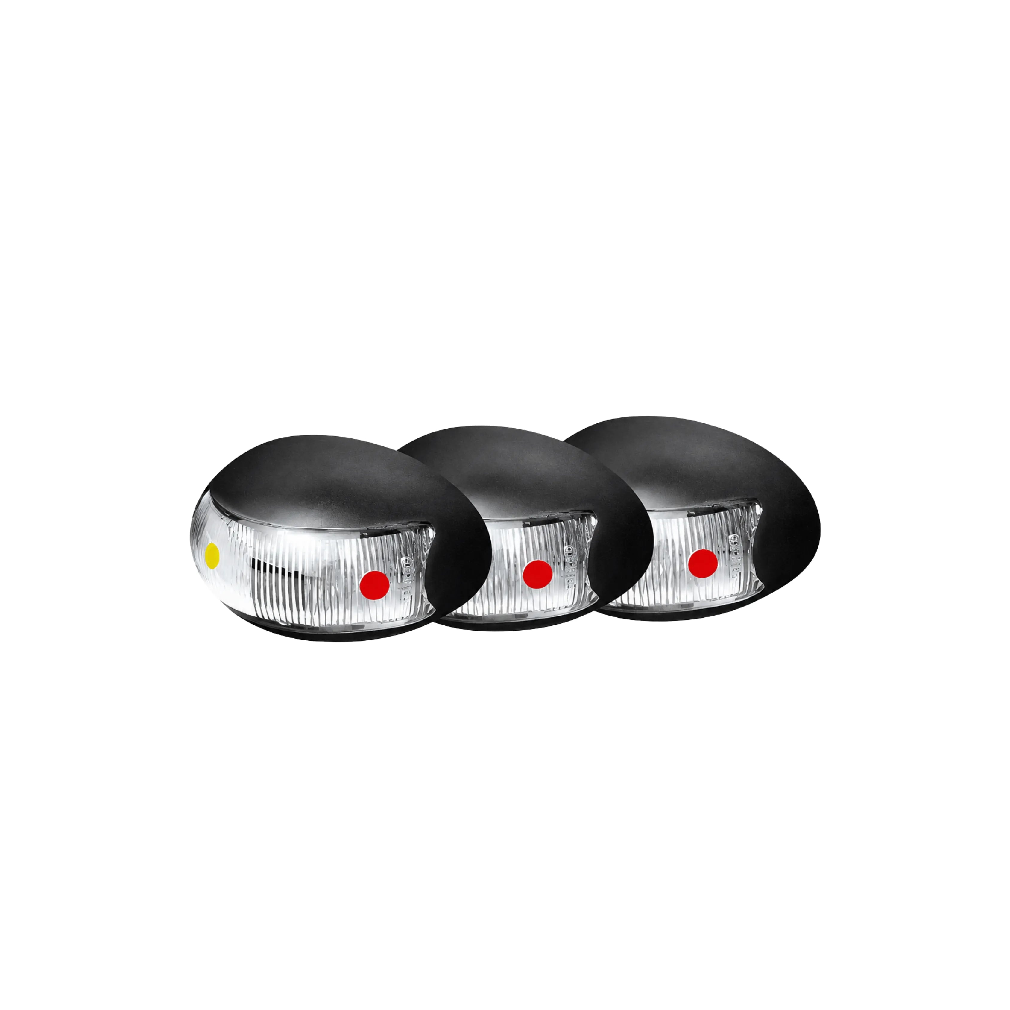 Roadvision BR3ARLB10 LED Side Marker Lamp Red Amber Oval 10 Pack