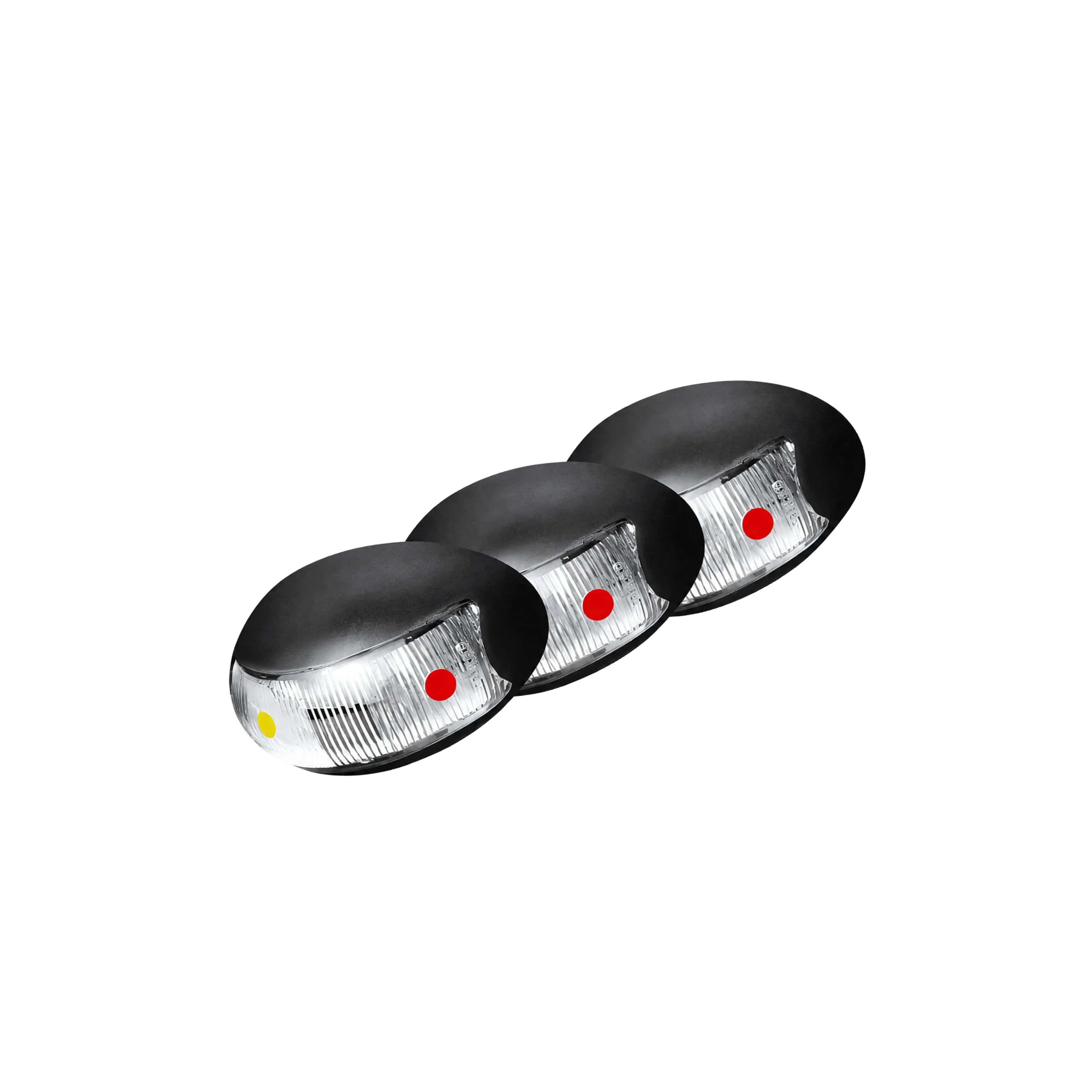 Roadvision BR3ARLB10 LED Side Marker Lamp Red Amber Oval 10 Pack
