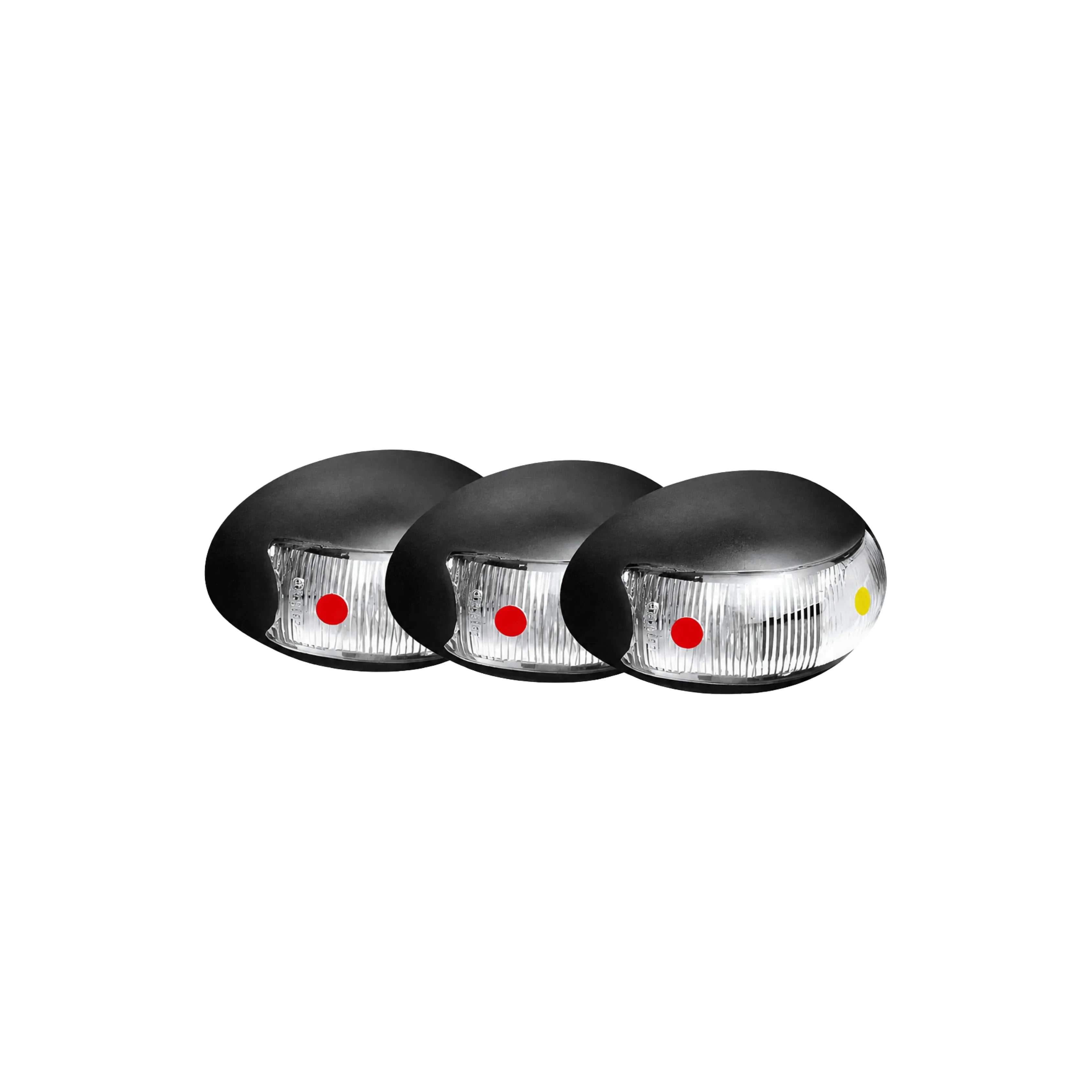 Roadvision BR3ARLB10 LED Side Marker Lamp Red Amber Oval 10 Pack