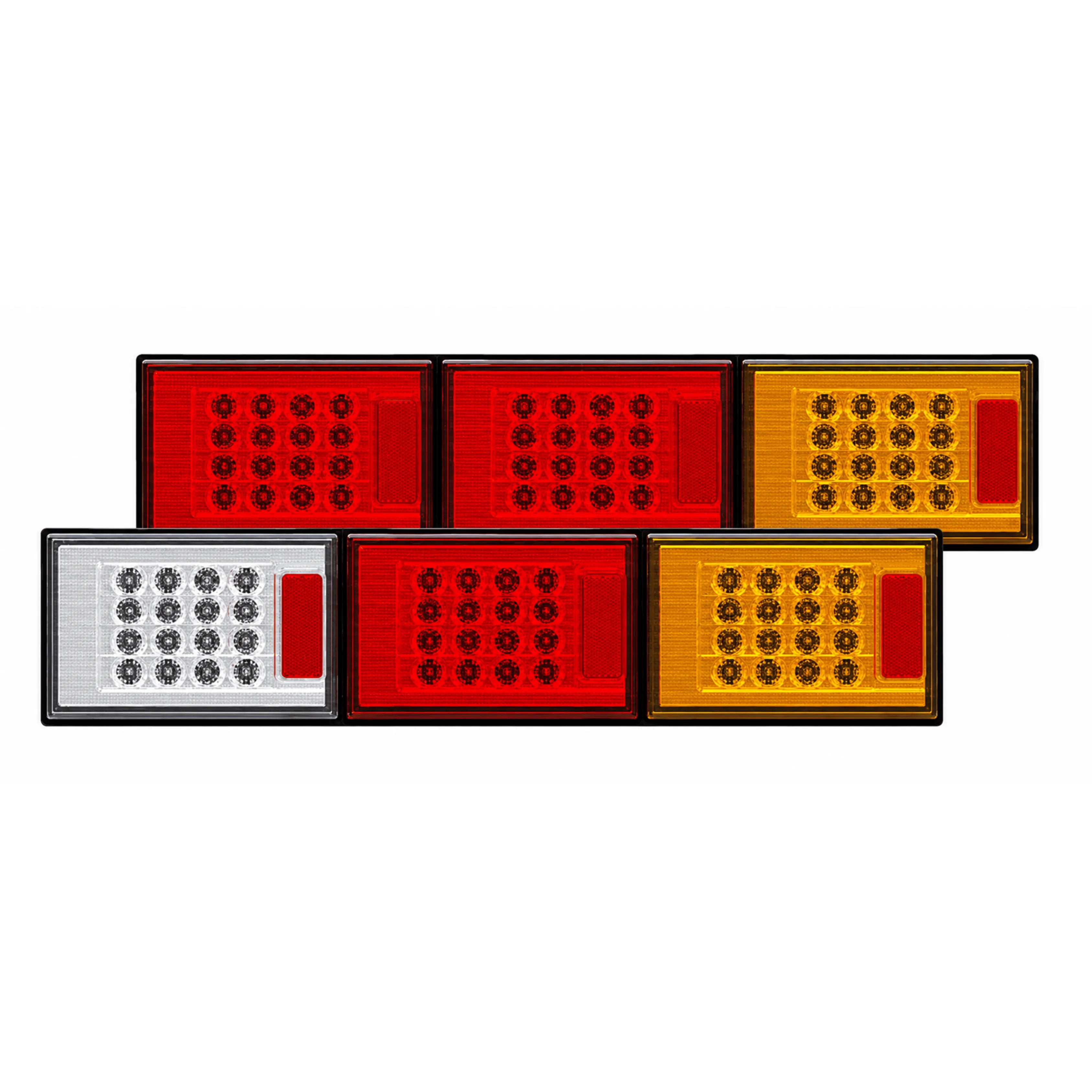Roadvision BR602ARW LED Rear Combination Lamp - Jumbo Triple Surface Mount Stop/Tail/Indicator/Reverse