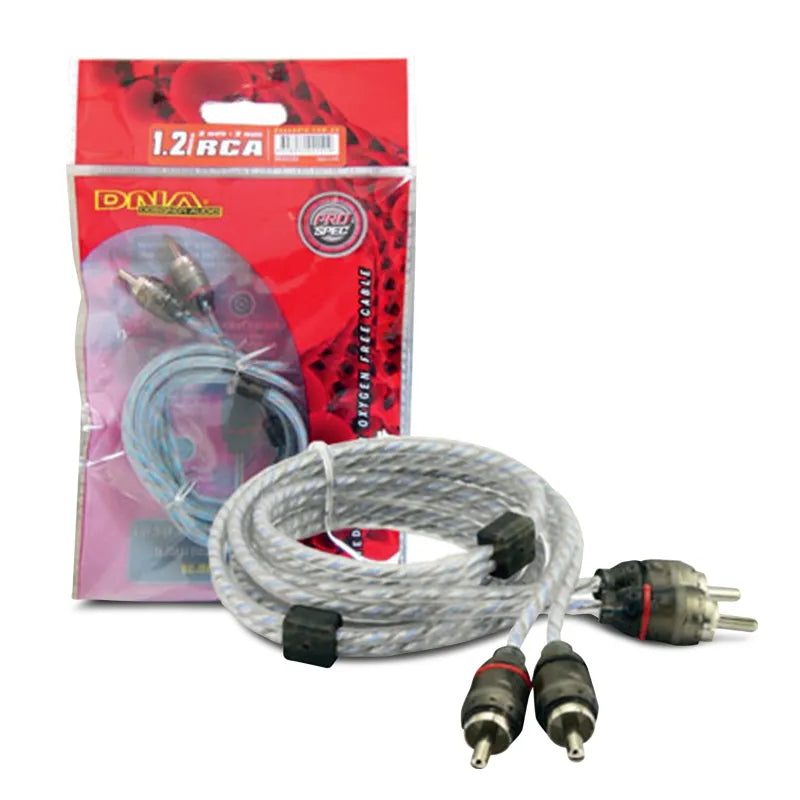 DNA BRCA401BU Bulk 1.2M 2 Male RCA To 2 RCA Interconnect Audio Cable