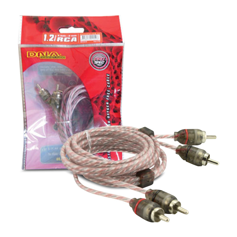 DNA BRCA401R Bulk 1.2m 2 Male RCA To 2 RCA Interconnect Audio Cable