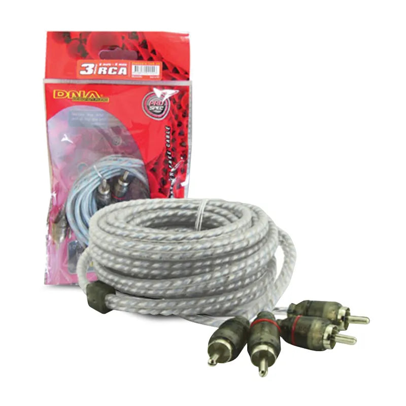 DNA BRCA403BU Bulk 3m 2 Male RCA To 2 RCA Interconnect Audio Cable