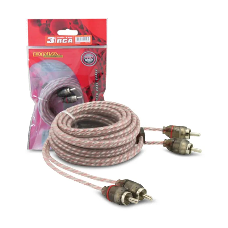 DNA BRCA403R Bulk 3M 2 Male RCA - 2 RCA Interconnect Audio Cable - Red
