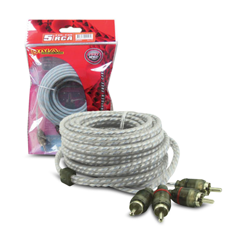 DNA BRCA405BU Bulk 5m 2 Male RCA To 2 RCA Interconnect Audio Cable
