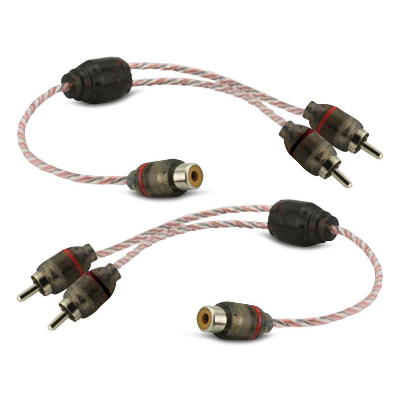 DNA BRCA412R Bulk Y Split 1 Female RCA to 2 Male RCA Plug - Red