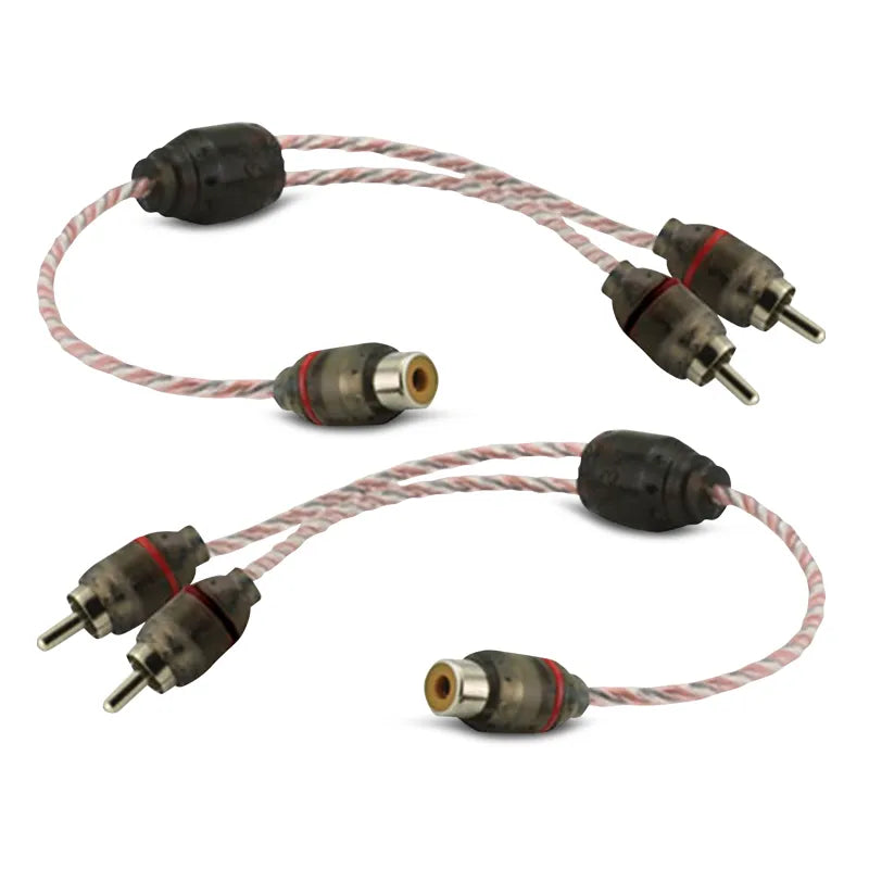 DNA BRCA412R Bulk Y Split 1 Female RCA to 2 Male RCA Plug - Red