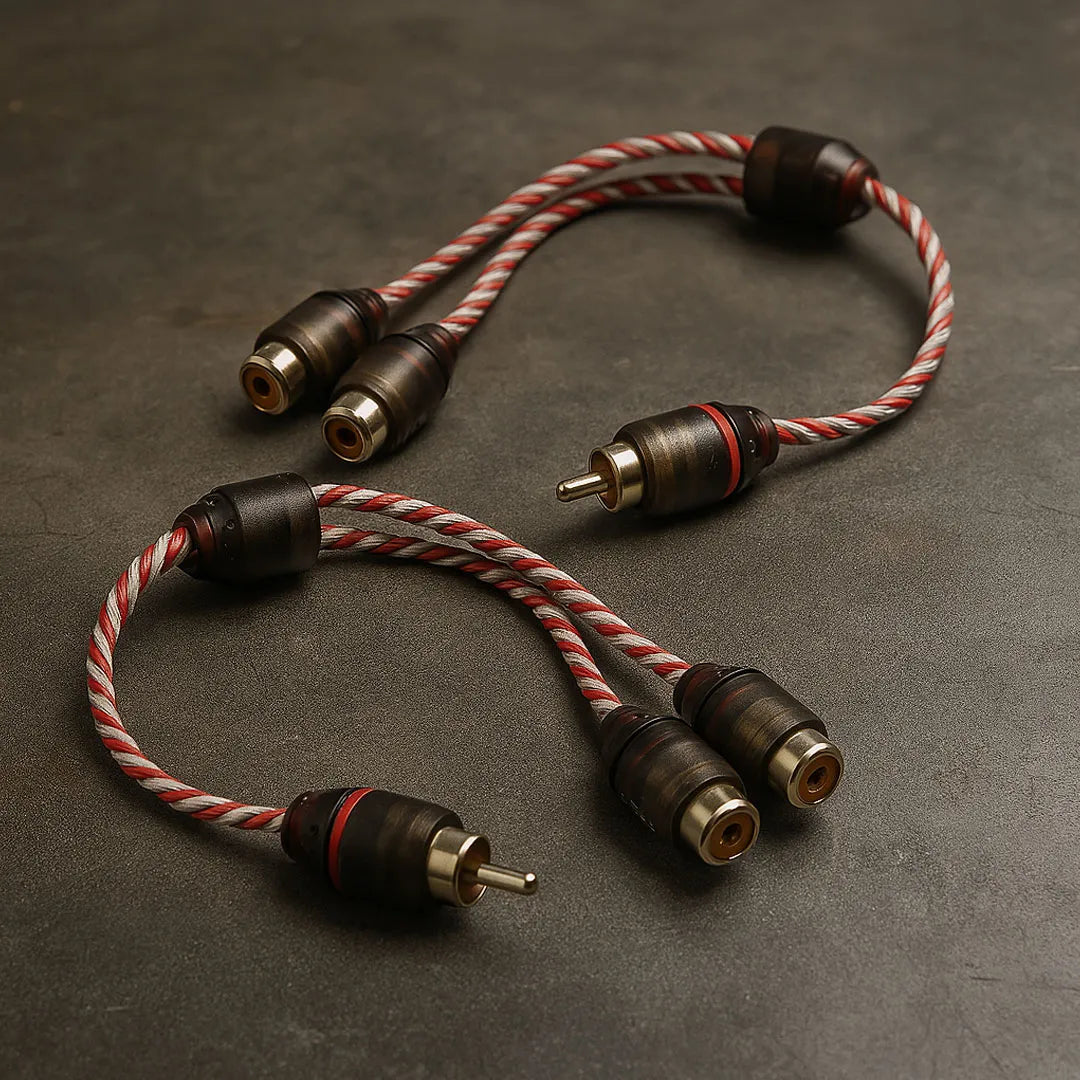 DNA BRCA421R Bulk 1 Male RCA to 2 Female RCA Y-Split Pro Spec Interconnect Audio Cable