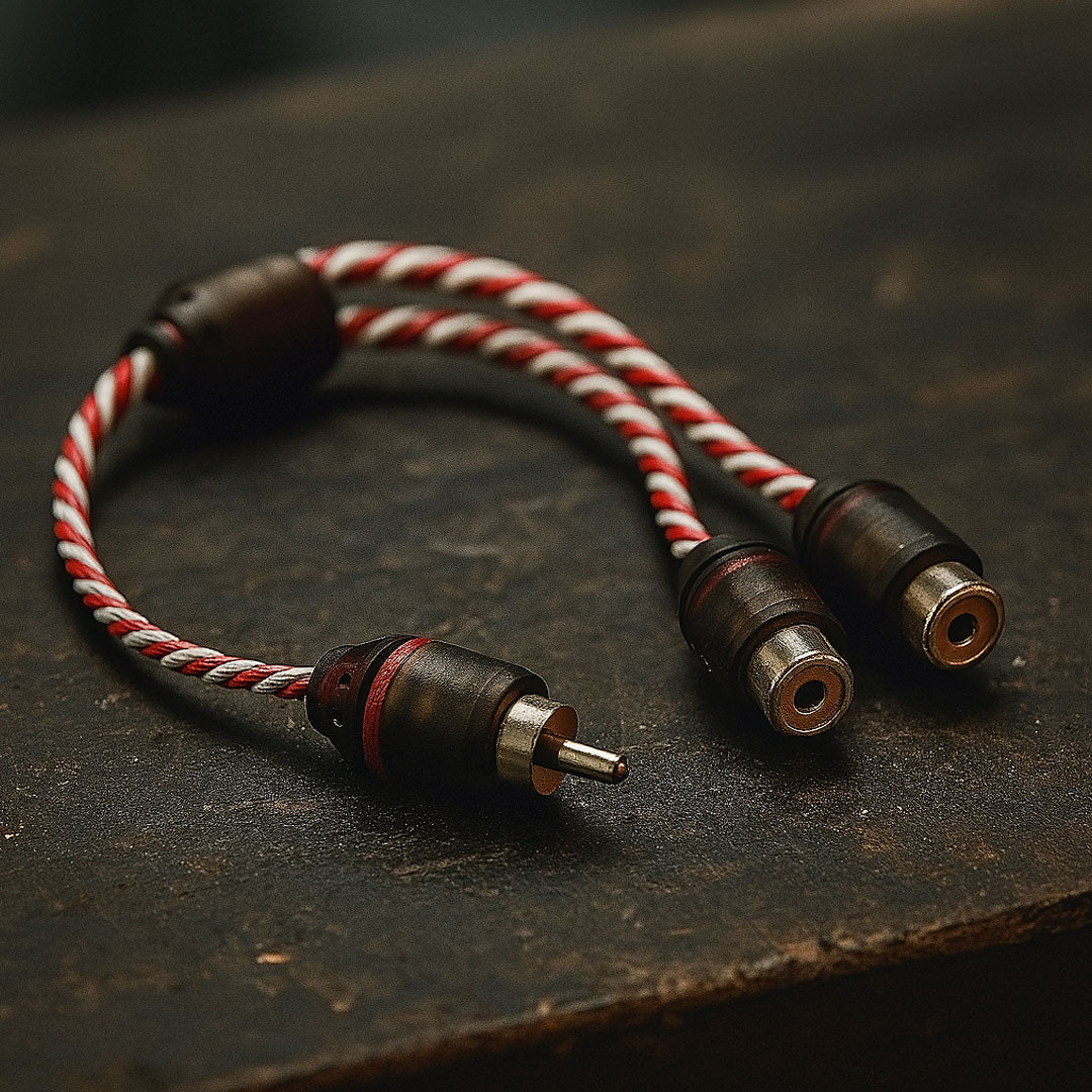 DNA BRCA421R Bulk 1 Male RCA to 2 Female RCA Y-Split Pro Spec Interconnect Audio Cable