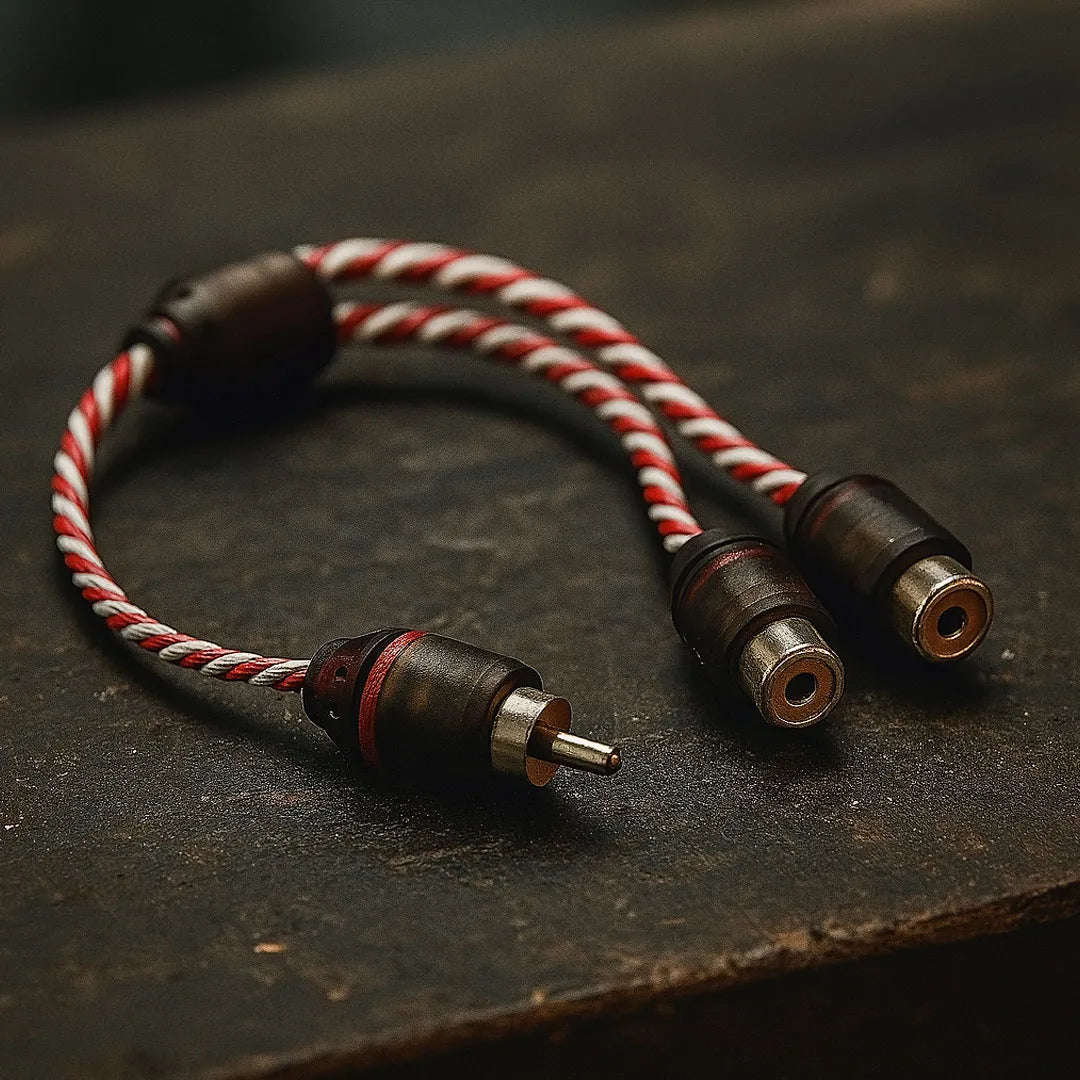 DNA BRCA421R Bulk 1 Male RCA to 2 Female RCA Y-Split Pro Spec Interconnect Audio Cable