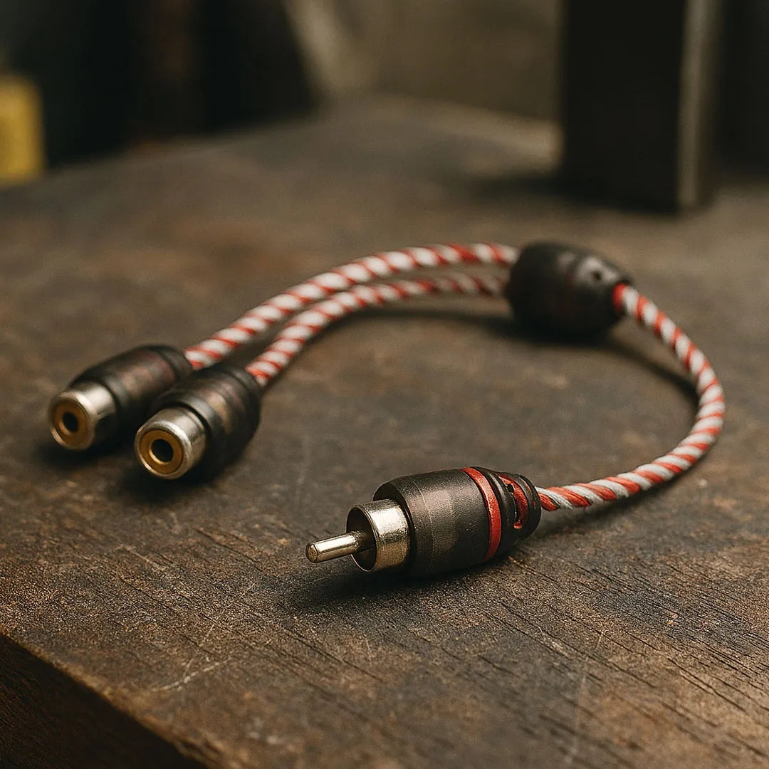 DNA BRCA421R Bulk 1 Male RCA to 2 Female RCA Y-Split Pro Spec Interconnect Audio Cable