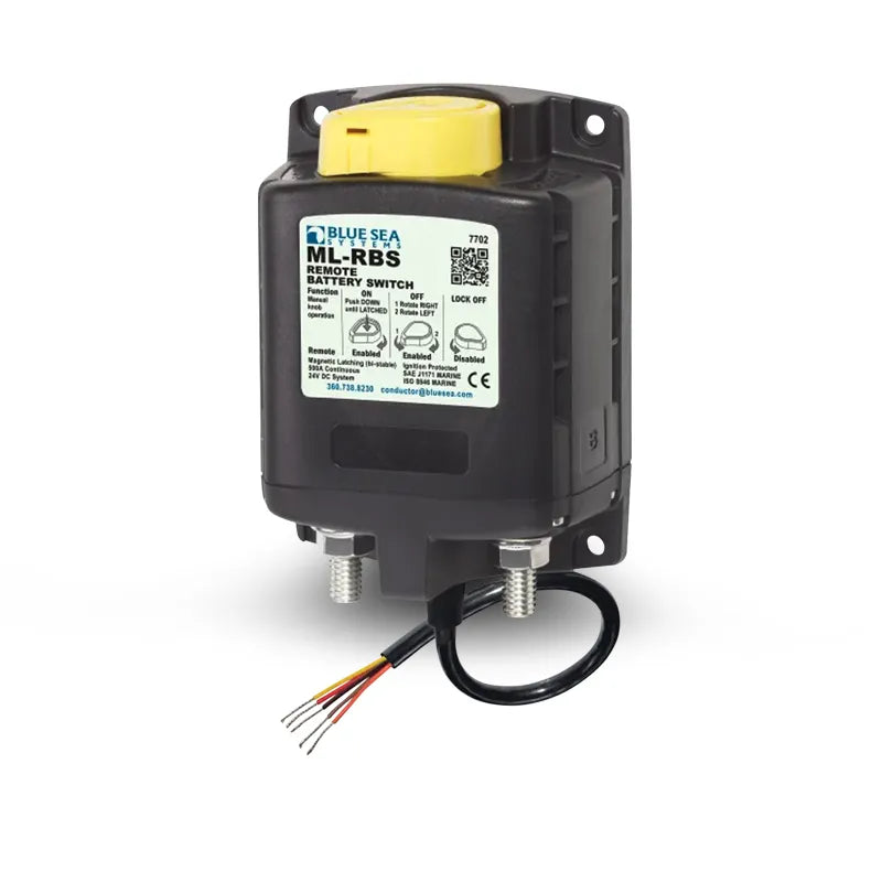 Blue Sea Systems BS-7702B ML Series Remote Battery Switch 24V 500A