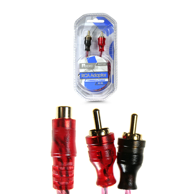 Aerpro BSXYF2M BASSIX RCA Adaptor 1F-2M