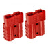 BAINTECH BTA502-RED 50A Anderson Plug 2-Pack - Red Keyed Connector Pair for Voltage Segregation and System Isolation