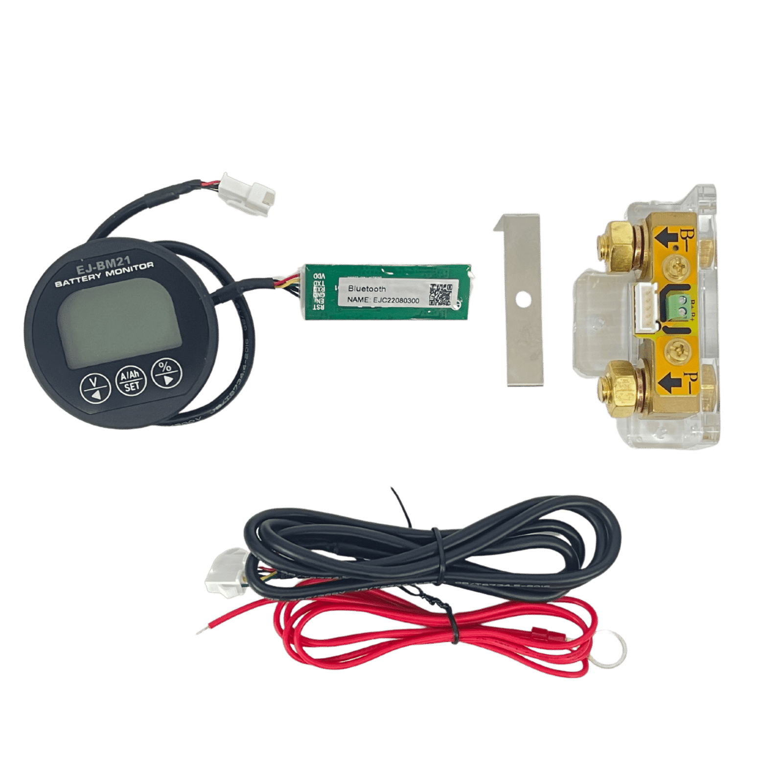 BAINTECH BTBLMON Bluetooth Battery Monitor with 500 Amp Shunt - Wireless Battery Monitoring System for 4WD, Caravan, Marine & Off-Grid Applications