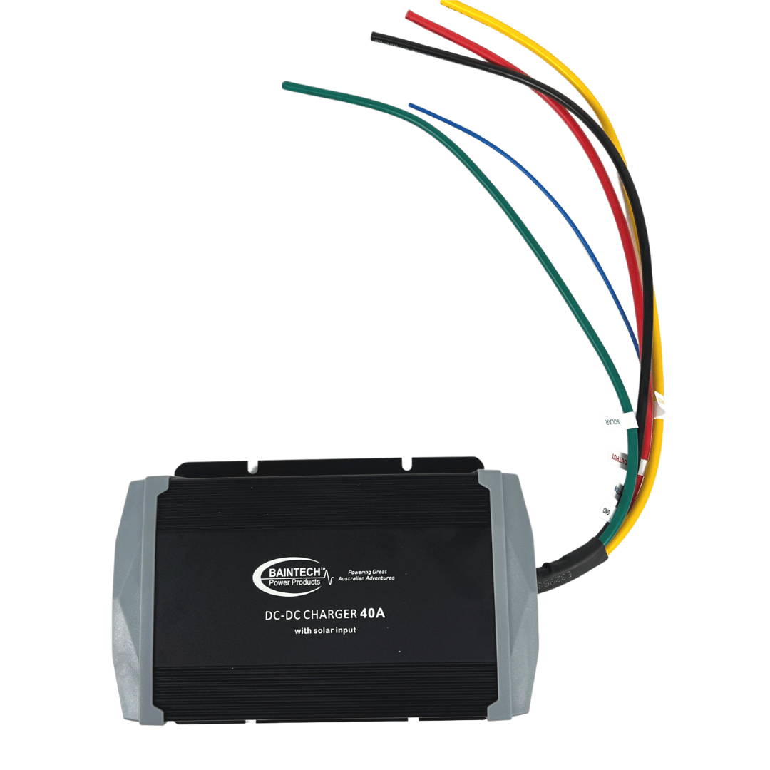 BAINTECH BTDC-DCS40A 40 Amp DC-DC Battery Charger with Solar MPPT - Dual Input Smart Charging System for 4WD, Caravan & Off-Grid Applications