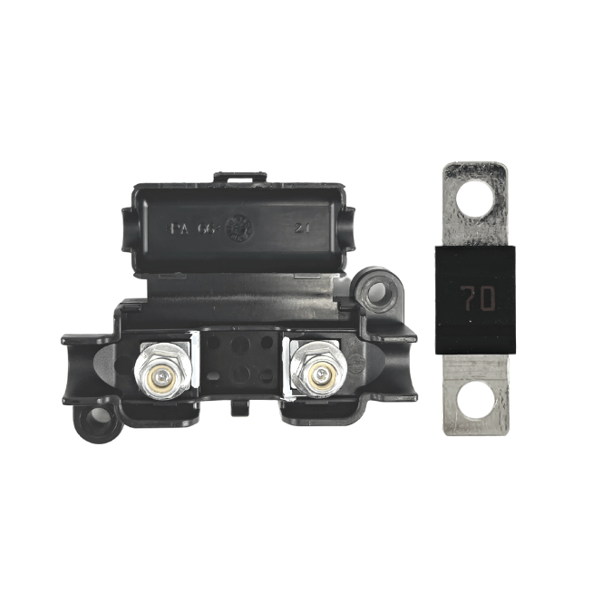 BAINTECH BTMID-H070R MIDI Fuse Holder with 70A MIDI Fuse - Heavy-Duty Circuit Protection for High-Current 12V/24V Automotive and Marine Electrical Systems