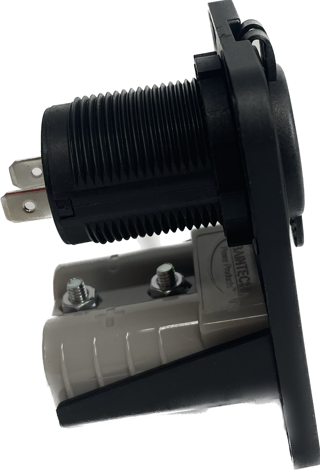 BAINTECH BTAnderson/Ciga Surface Mount Anderson Plug & Ciga Socket Panel - Versatile 50A Dual-Connection Mounting System for 4WD, Caravan & Marine