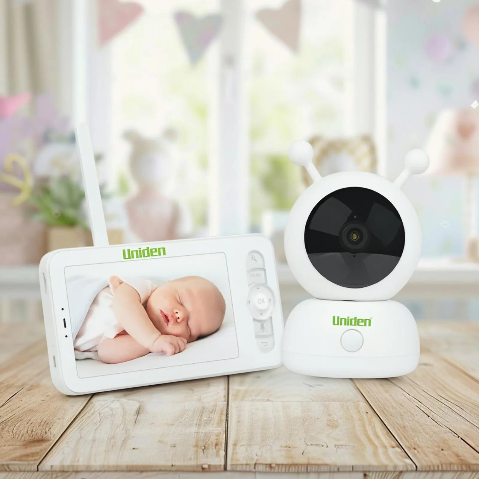 UNIDEN BW6141R - 2K Super HD Smart Baby Monitor with 5" Screen and Bunny Cover