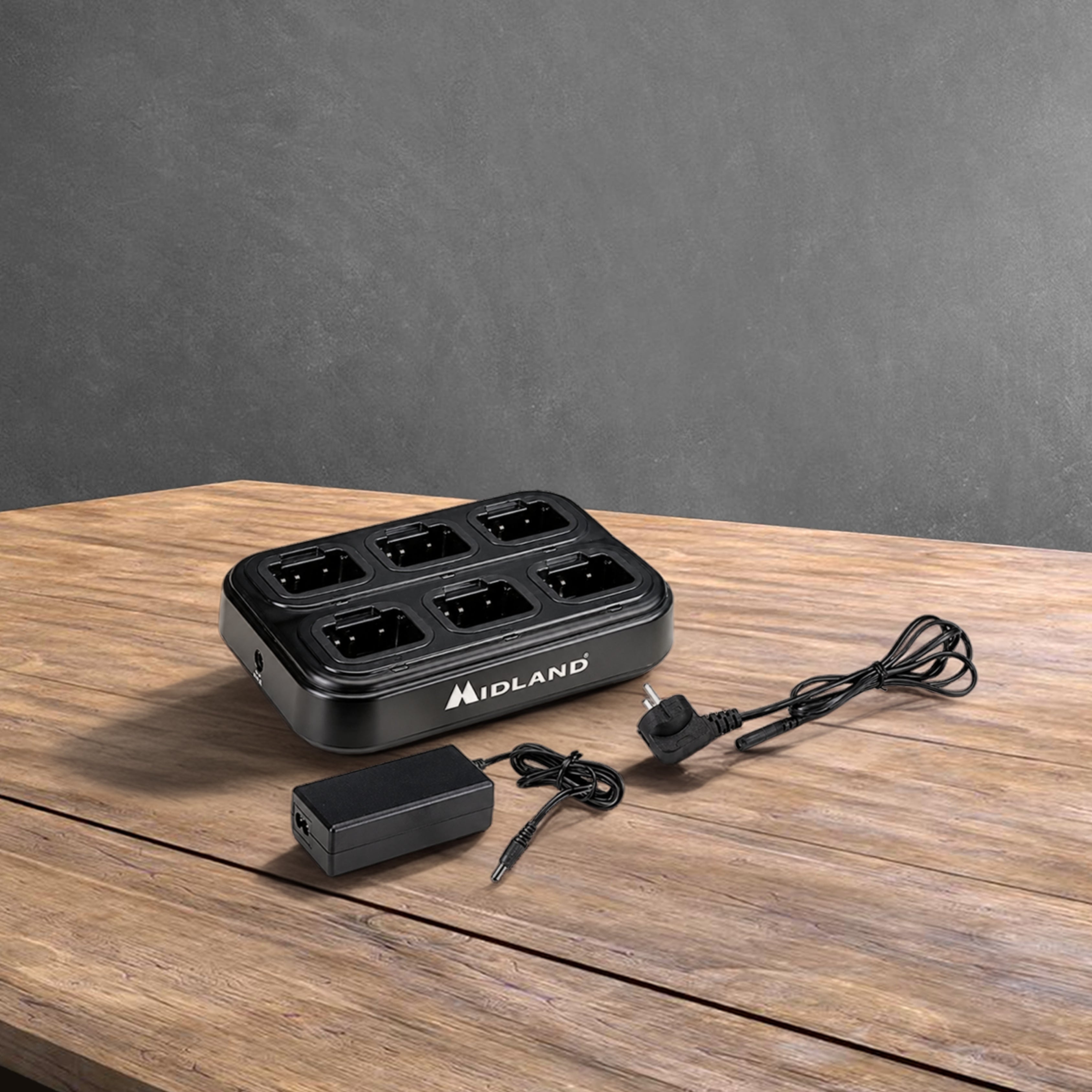 Midland CA15-6 6 Bay Drop In Multi Charger + Adaptor For G15/18/ARCTIC