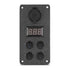 STEDI CARBON-PANEL Carbon Switch Panel With USB & Digital Volt Meter - 12V
