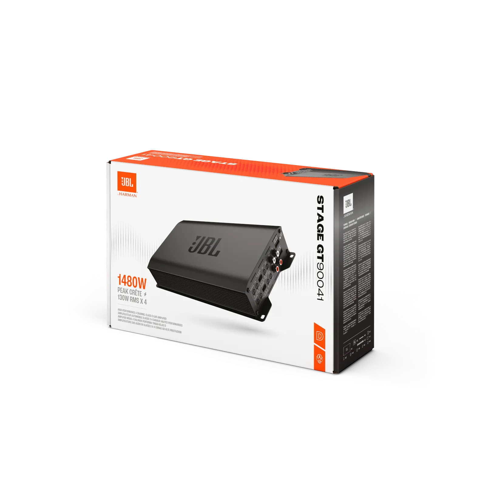 JBL Stage GT90041 4-Channel Class D Amplifier 520W RMS Bridgeable