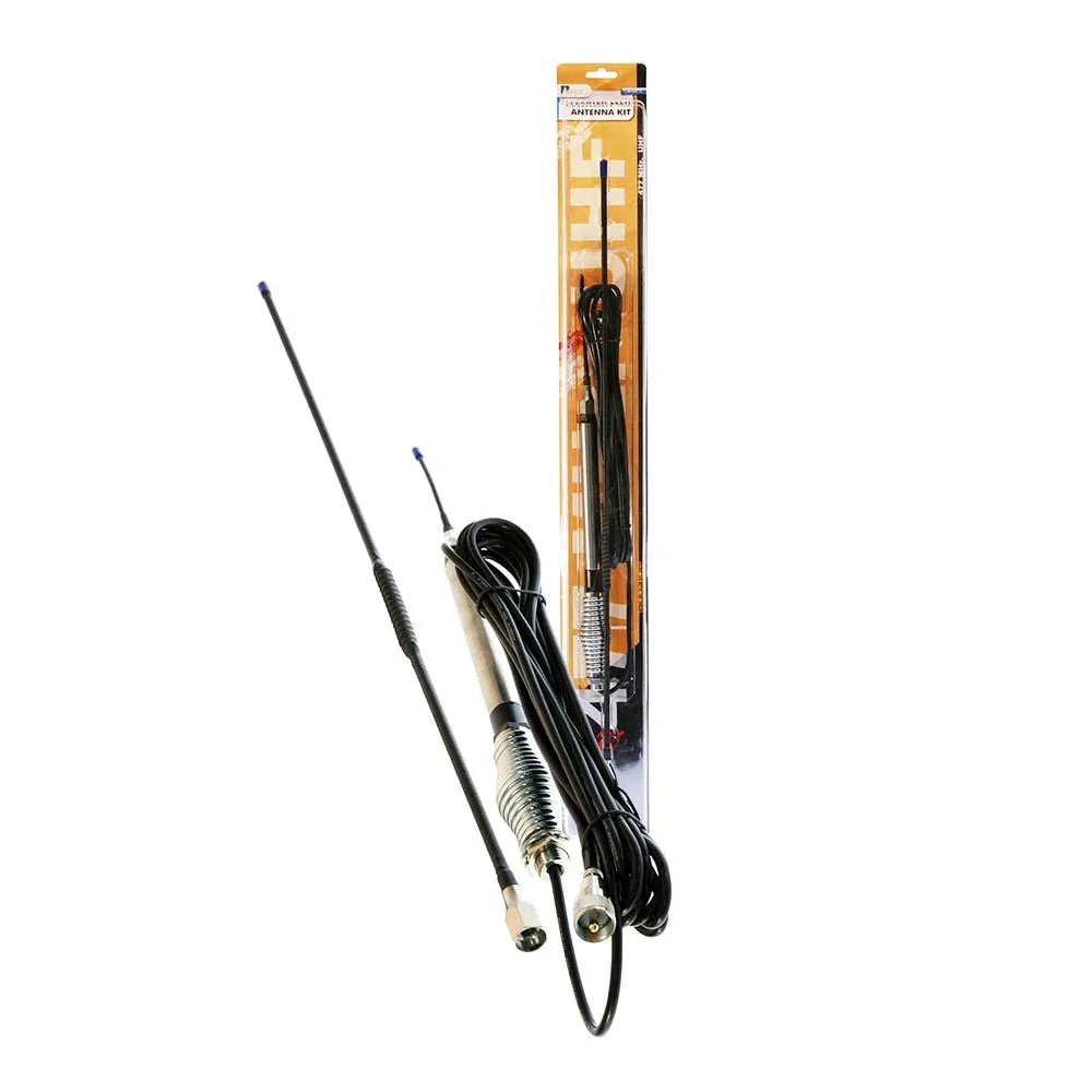 Aerpro CBA36F1L 3dBi/6dBi 477MHz Silver Elevated Feed UHF Antenna Kit