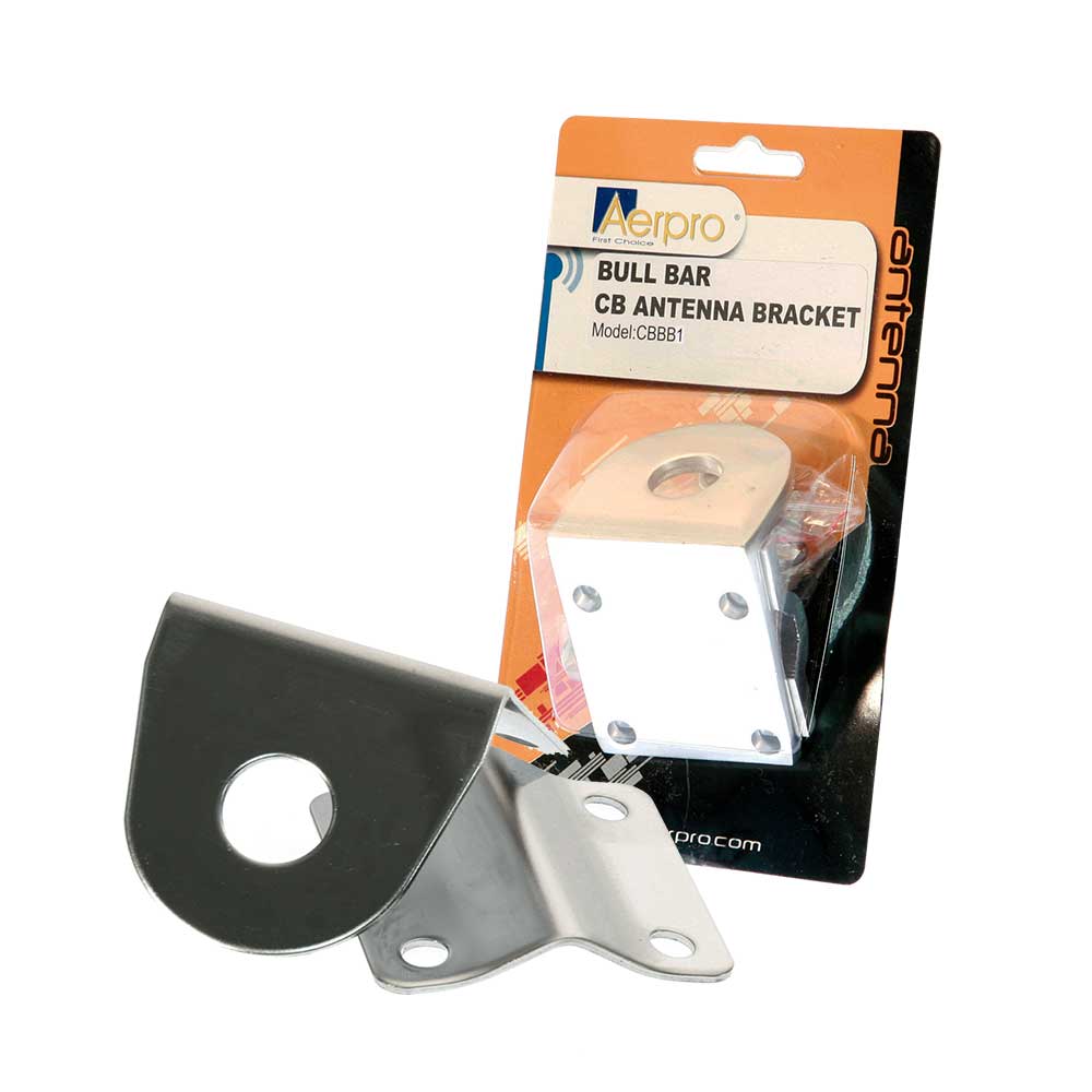 Aerpro CBBB1 Stainless Steel Universal Bull Bar Mirror Mount CB UHF Antenna Bracket