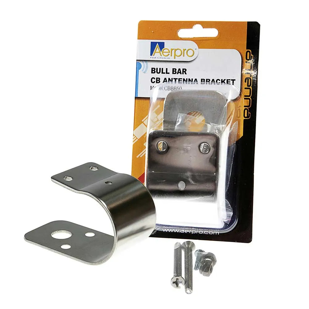 Aerpro CBBB50 50mm Universal UHF CB Antenna Bull Bar Bracket