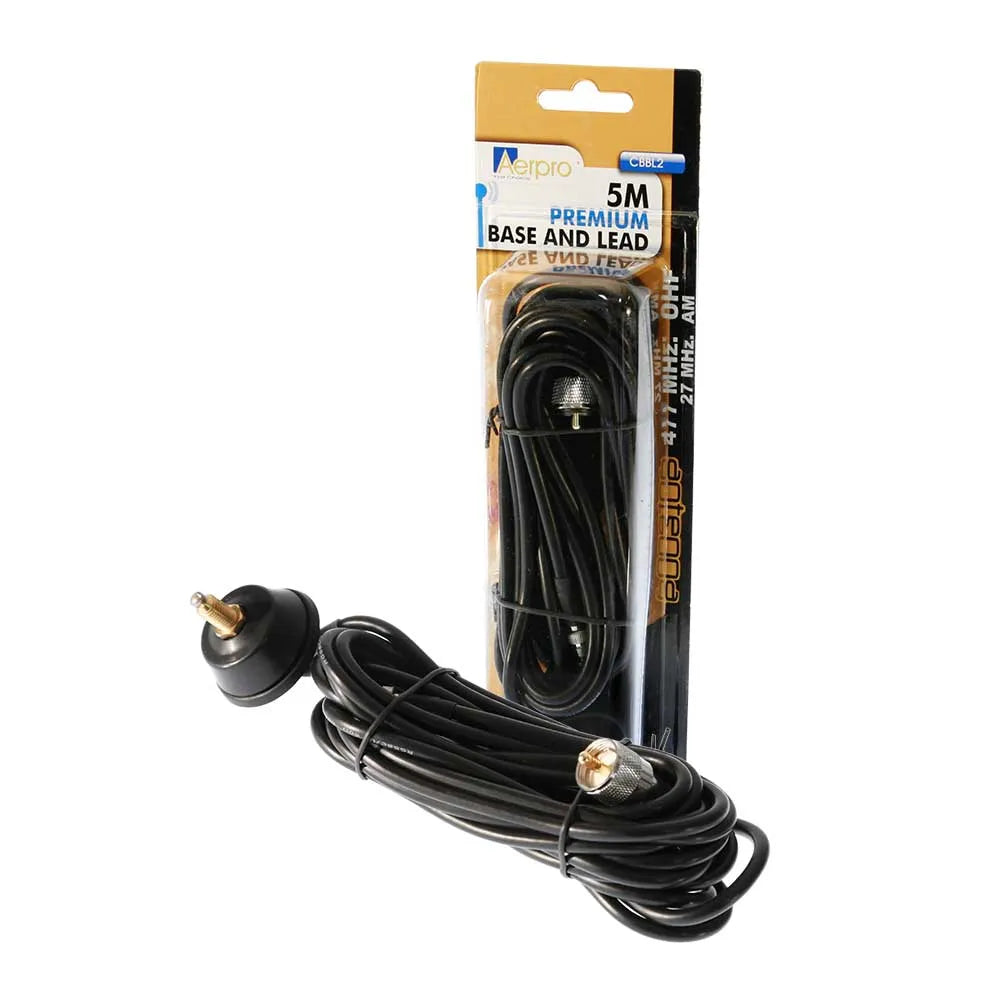 Aerpro CBBL2 5m 477MHz UHF Antenna Base & Lead with PL259 Adaptor