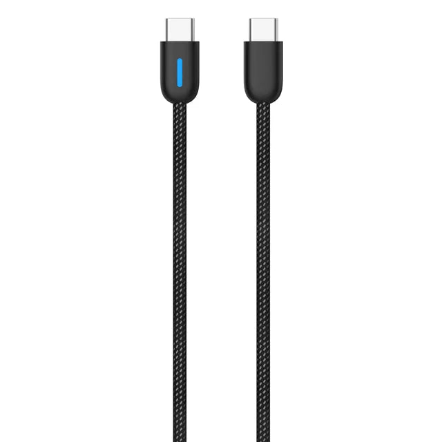 Pioneer CD-U5410CC USB-C to USB-C Cable 1m 60W USB PD with Blue Illuminated Connector and Confirmed CarPlay Support