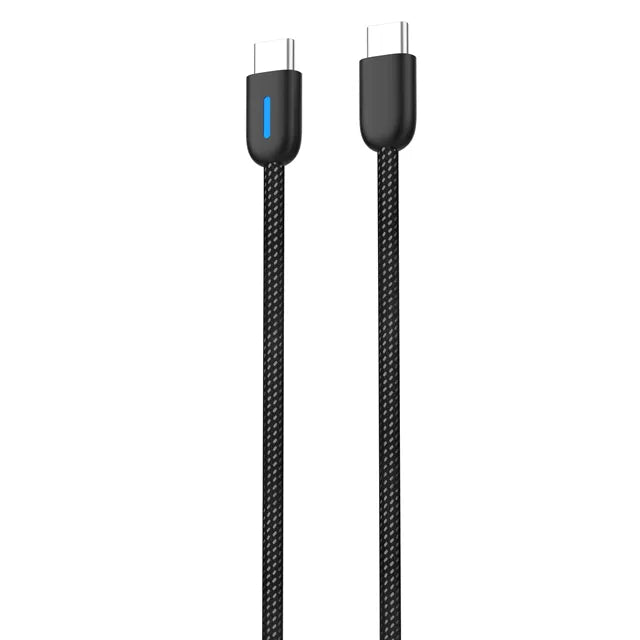 Pioneer CD-U5410CC USB-C to USB-C Cable 1m 60W USB PD with Blue Illuminated Connector and Confirmed CarPlay Support