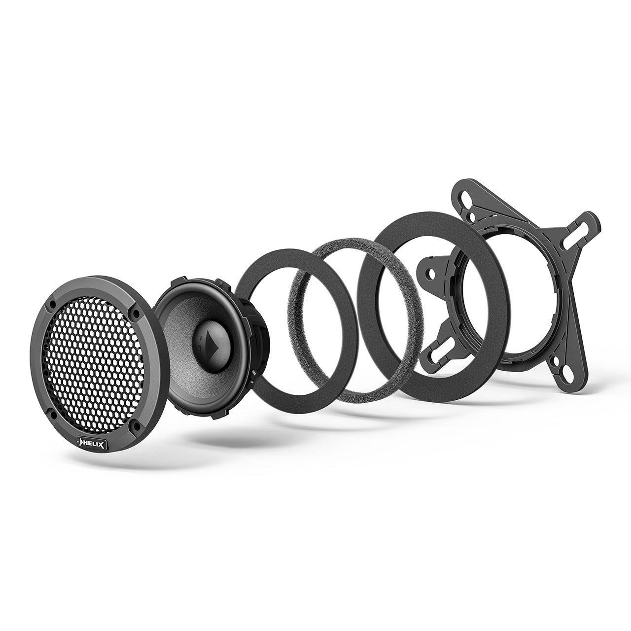 HELIX Ci5 M50FM-S3 COMPOSE 2 Inch 70W RMS Wideband Speaker Pair with FlexMount50 - 3 Ohm