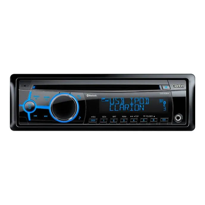 Clarion CZ702A Single DIN Stereo CD/USB/MP3/WMA/Bluetooth Receiver.