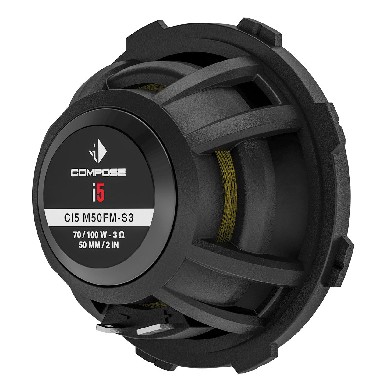 HELIX Ci5 M50FM-S3 COMPOSE 2 Inch 70W RMS Wideband Speaker Pair with FlexMount50 - 3 Ohm