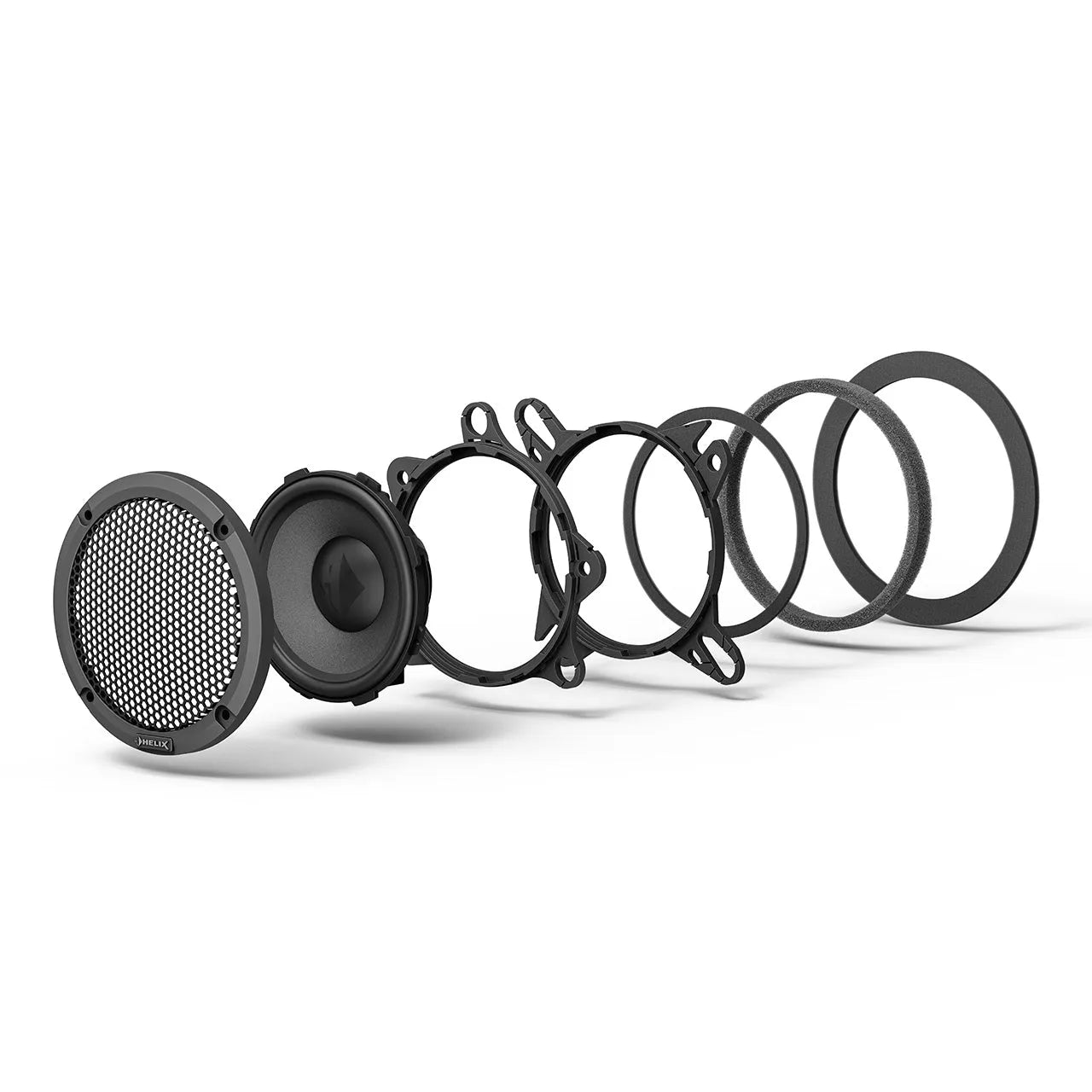 HELIX Ci5 M80FM-S3 COMPOSE 3.15 Inch 90W RMS Midrange Speaker Pair with FlexMount80 - 3 Ohm