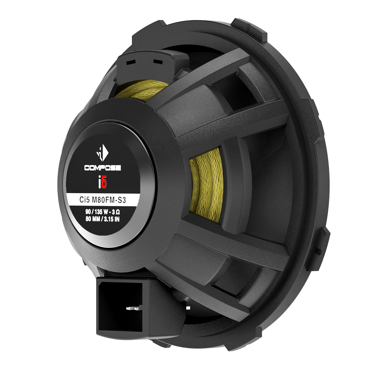 HELIX Ci5 M80FM-S3 COMPOSE 3.15 Inch 90W RMS Midrange Speaker Pair with FlexMount80 - 3 Ohm